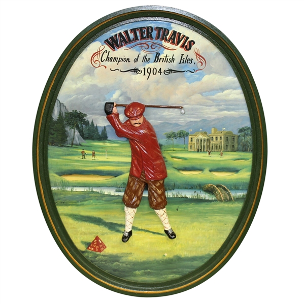 Walter J Travis 1904 Champion of the British Isles St Andrews Wall Hanging Golf Display