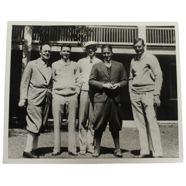 Bobby Jones Jr. & Sr. Clifford Roberts and Ed Dudley at A.N.G.C - Early 1930's (Stamped From Augusta Photographer Morgan Fitz)