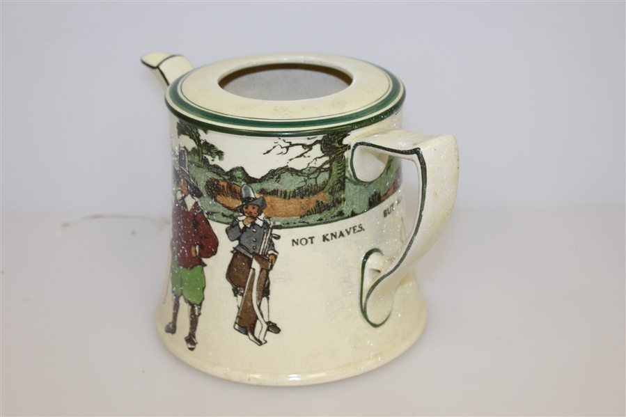 Royal Doulton Golf Themed Tea Pot - Circa 1915