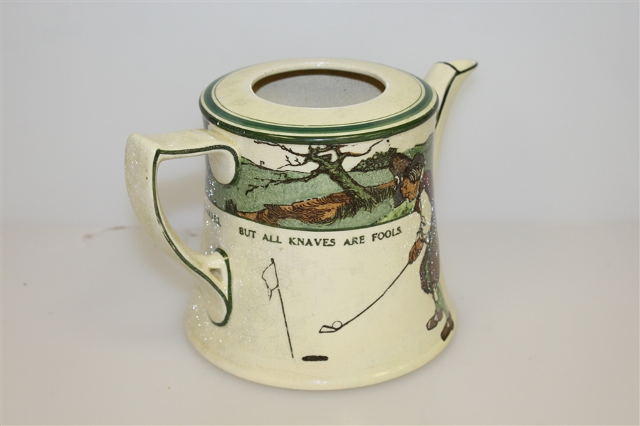 Royal Doulton Golf Themed Tea Pot - Circa 1915
