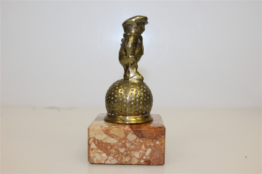Brass Dunlop Man Figurine on Marble Base