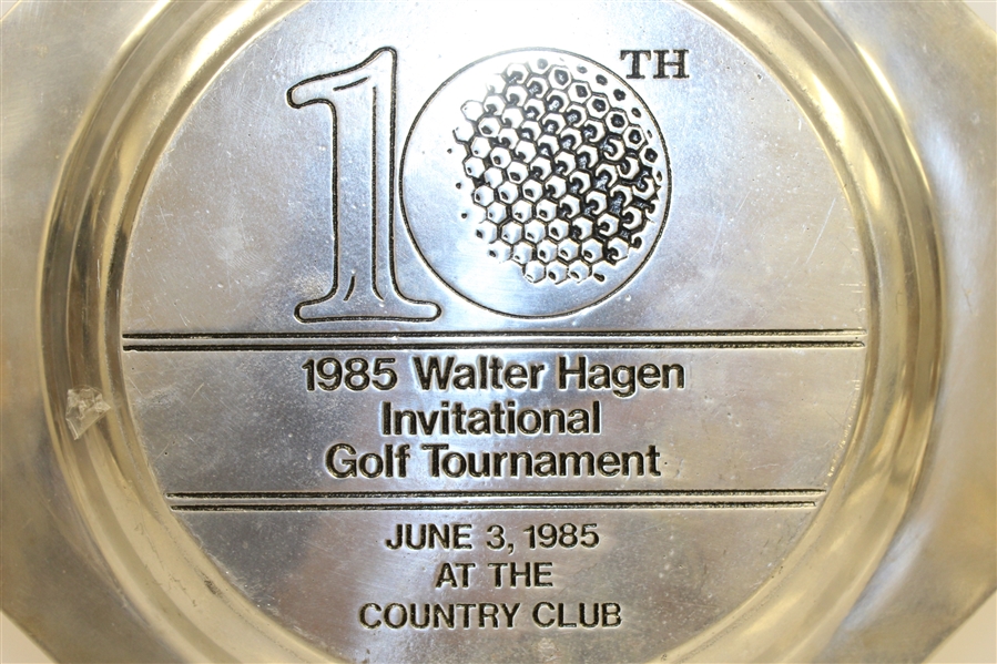 Walter Hagen Invitational Golf Tournament Commemorative Pewter Plate-1985