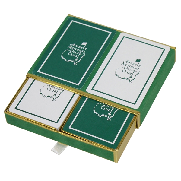 Vintage Augusta National Golf Club Member Playing Cards In Original Case