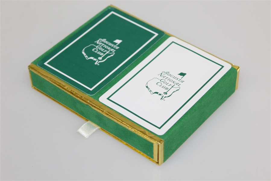 Vintage Augusta National Golf Club Member Playing Cards In Original Case