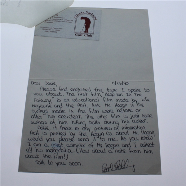 Assorted Letters to Ben Hogan from Fans and Copy Responses