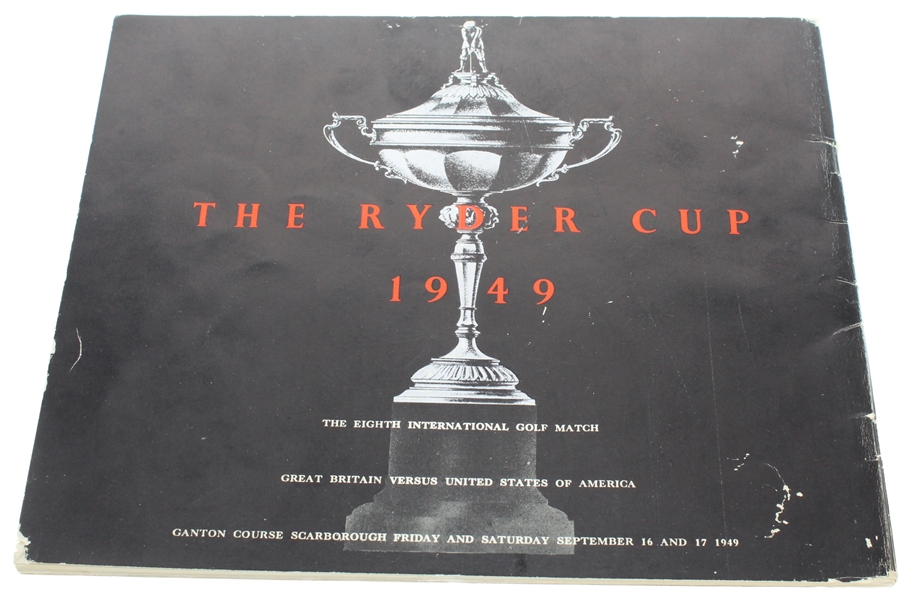 1949 Ryder Cup At Ganton Golf Club Official Program - Ben Hogan Personal Copy