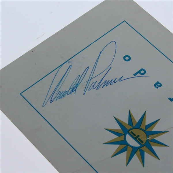 Arnold Palmer Signed El Dorado Course Score Card JSA ALOA