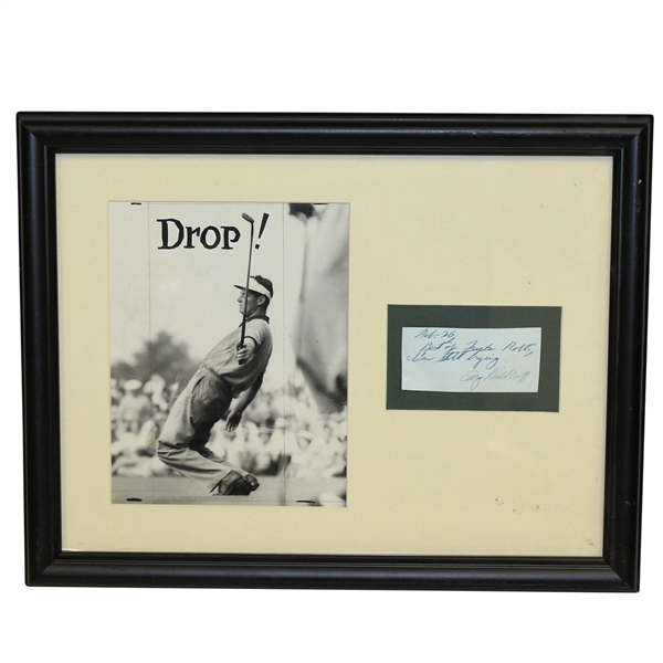 Cary Middlecoff Signed Cut with Photo Display - Framed JSA ALOA
