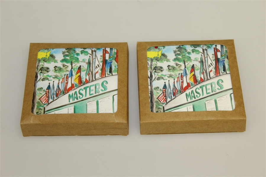 Masters Ceramic Leaderboard Coasters - Set of Four Coasters 