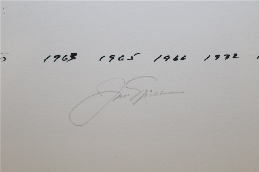 Jack Nicklaus Signed Ltd Ed 'Art of Nicklaus' Masters Hand Print Giclée Framed JSA ALOA