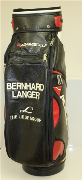 Bernhard Langer Signed Personal AdamsGolf 'The Linde Group' Golf Bag w/ Rain Cover JSA ALOA 