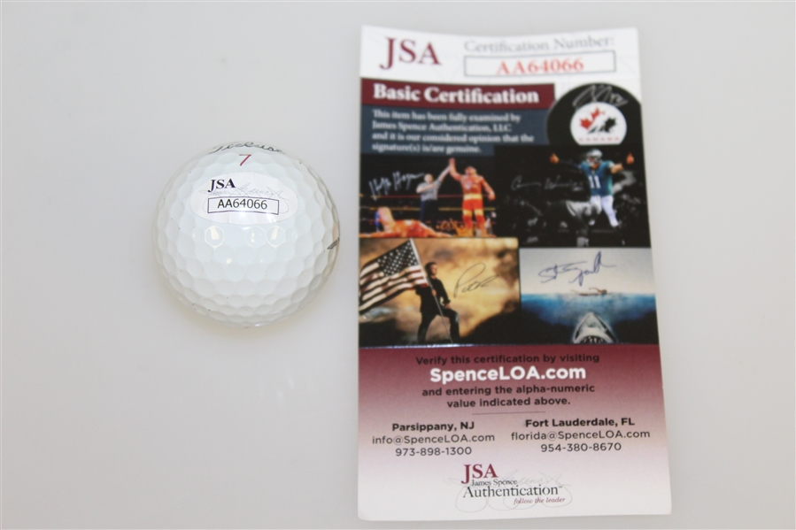 Sergio Garcia Signed Titleist Logo Golf Ball JSA #AA64066