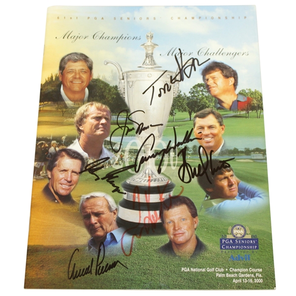 Palmer, Nicklaus, Player, & others Signed 2000 Senior PGA Championship Program JSA ALOA