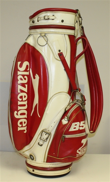 Match Used Seve Ballesteros Red/White Slazenger Golf Bag - 1985 Suntory World Match (Seve Wins!)