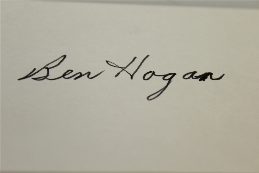 Ben Hogan Signed Index Card JSA ALOA