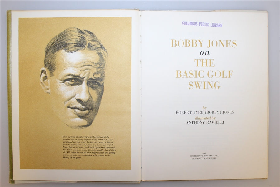 'Bobby Jones On The Basic Golf Swing' - 1969 1st Edition
