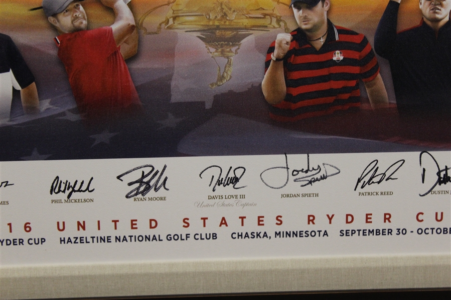 Ray Floyd's 2016 USA Ryder Cup Team Signed Giclee Gifted By PGA W/Spieth, Koepka & Fowler