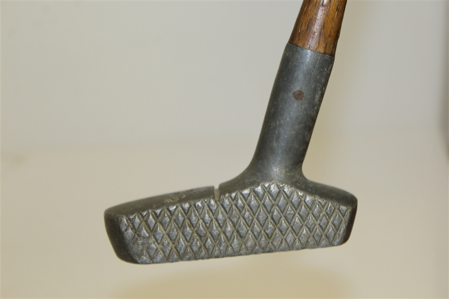 Harry C. Lee & Co. NY Rhombus Faced Schenectady Putter w/ Alighment Tool - Med. Lie Offset Mallet