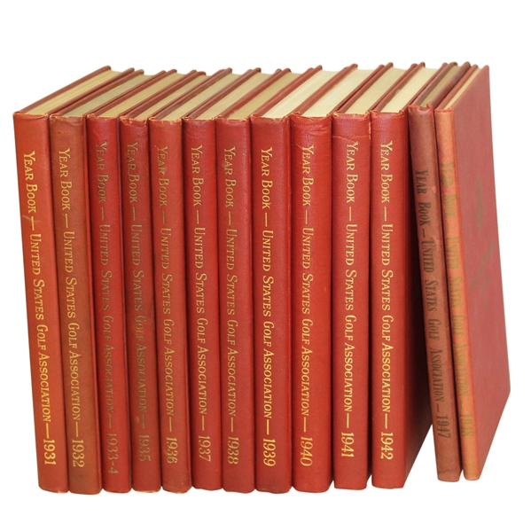 USGA Year Books 1931-1942, 1947 & 1948