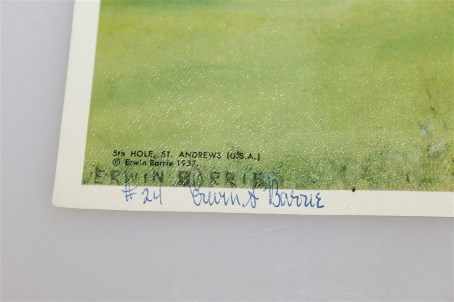 Erwin Barrie Golf Scene Prints - 5th Hold St. Andrews (USA), 14th Hole Pine Valley, 10th Hole Augusta National