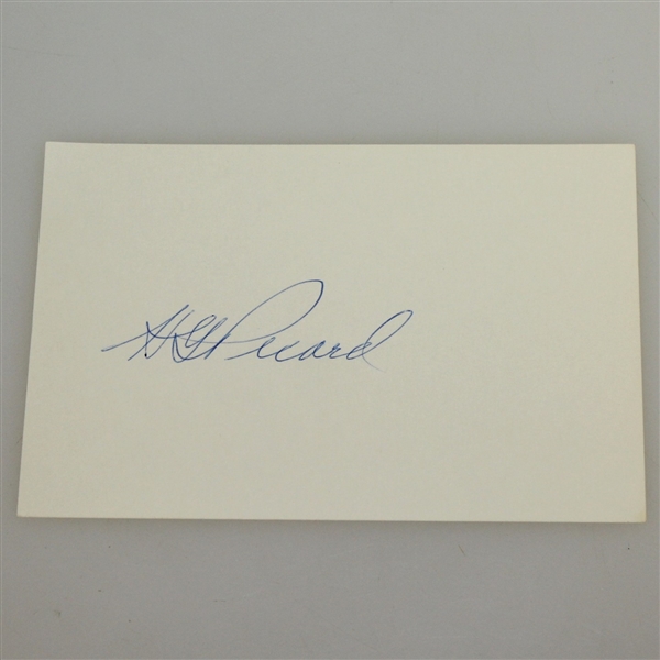 H.G. Pickard Signed Card JSA AOLA
