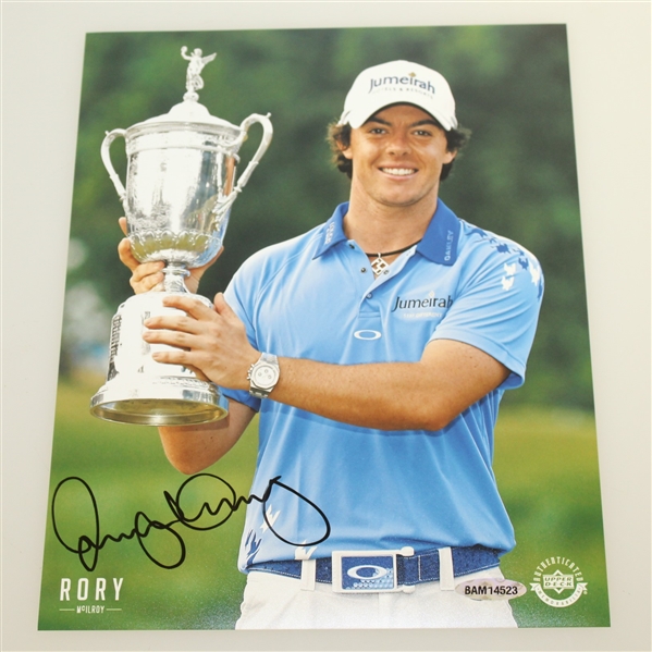 Rory McIlroy Signed Upper Deck Photo From His 2011 US Open Victory - Upper Deck #BAM14523