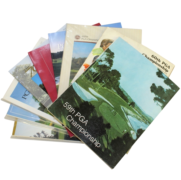 Nine PGA Championship Programs - 1977, 78, 83 , 92, 93, 94, 96, 01, 02