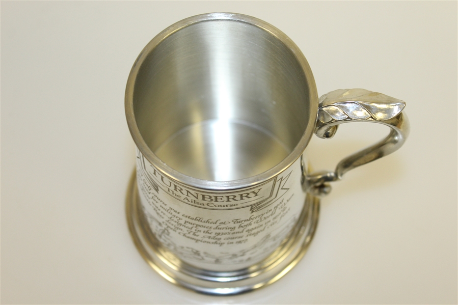 Turnberry 'The Ailsa Course' English Pewter Tankard w/ Ornate Handle - Made In Sheffield England