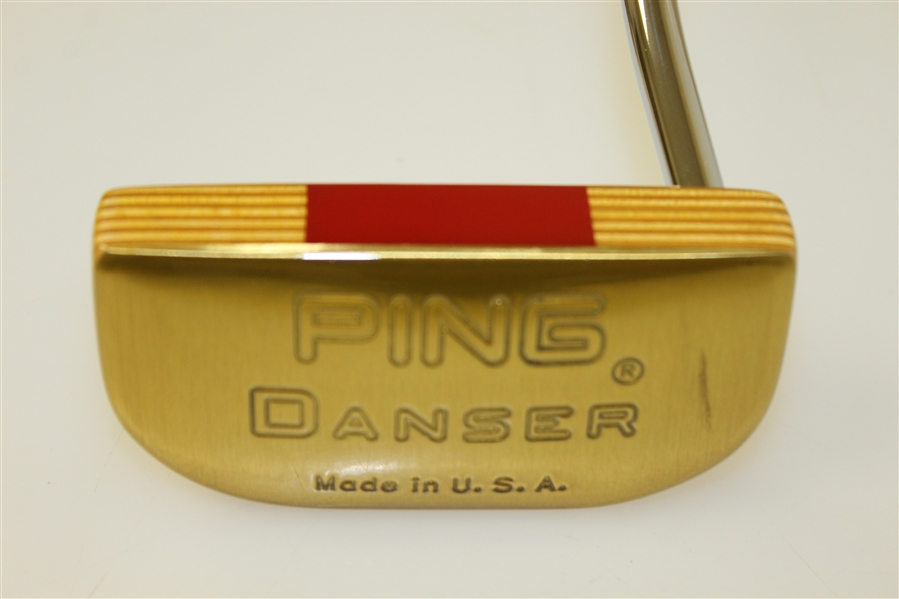 PING Dasner Wooden Head Putter w/ Brass Sole Plate & Head Cover - Great Condition