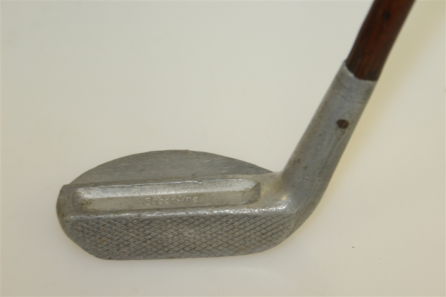 Superfine Aluminum Mallet Putter with 4 Lead Weights, Indented Crown, & Criss-Cross Face