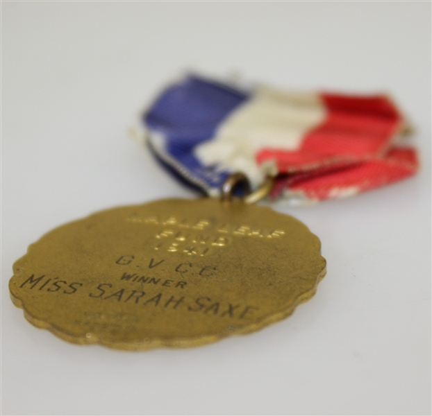 1941 Empire Day Golf Tournament at G.V.C.C. 10k Gold Filled Medal Won by Sarah Saxe