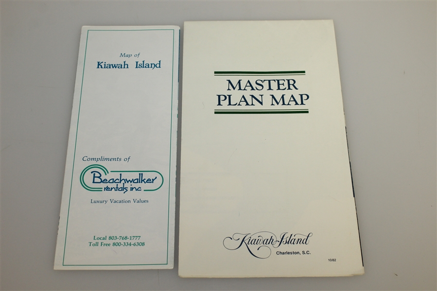 1982 Kiawah Island Master Plan Foldout Double-Sided Map
