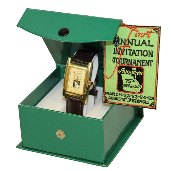 Augusta First Annual Invitation Tournament 75th Anniversary Watch with Patch in Box
