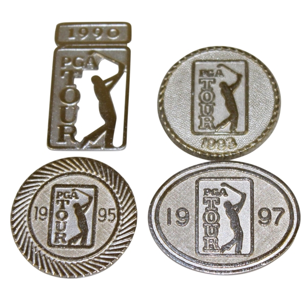 1990, 1993, 1995, & 1997 PGA Tour Member Badges/Pins