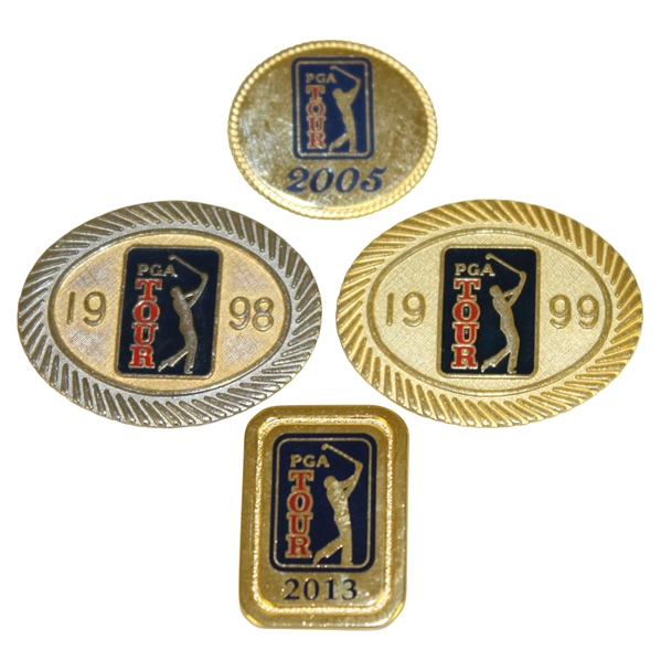 1998, 1999, 2005, & 2013 PGA Tour Member Badges/Pins