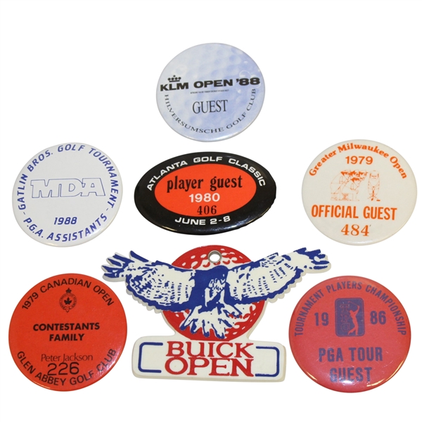 Canadian Open, Buick Open, Atlanta Golf Classic, KLM Open, TPC, etc Guest Badges