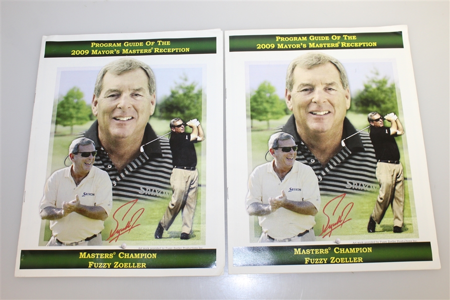2009 Mayor's Masters Reception Program Guide with Fuzzy Zoeller Facsimile Cover - Two 