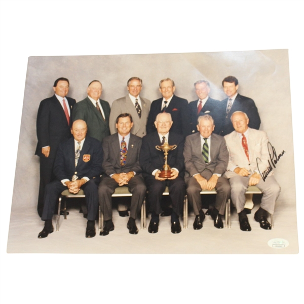 Arnold Palmer Signed United States Ryder Cup Past Captains Team Photo JSA #CC14642