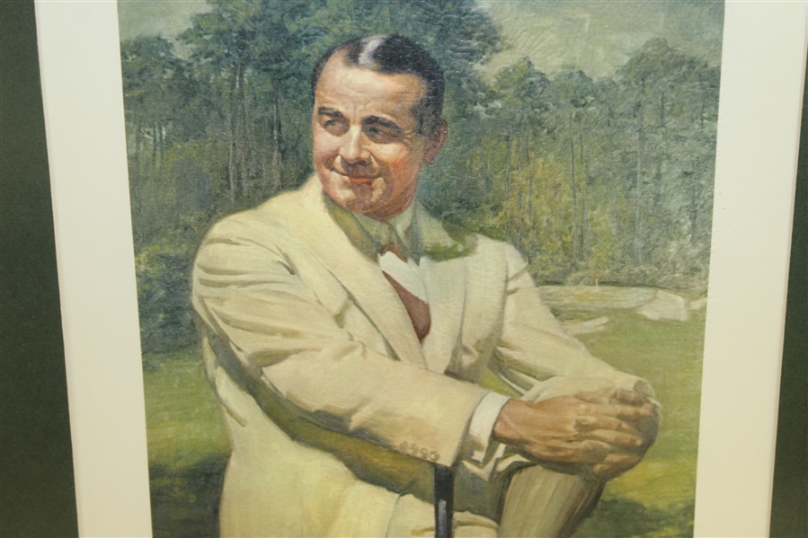 Gene Sarazen Signed 1935  at Augusta Art Piece with Pers., Dated 1972 - Framed JSA ALOA