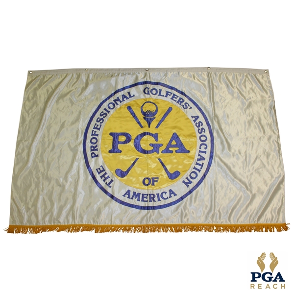 Flown PGA Of America Signed Flag-W/ Palmer, Stewart, Nicklaus, Seve & others 6 FT x 4 FT! JSA ALOA