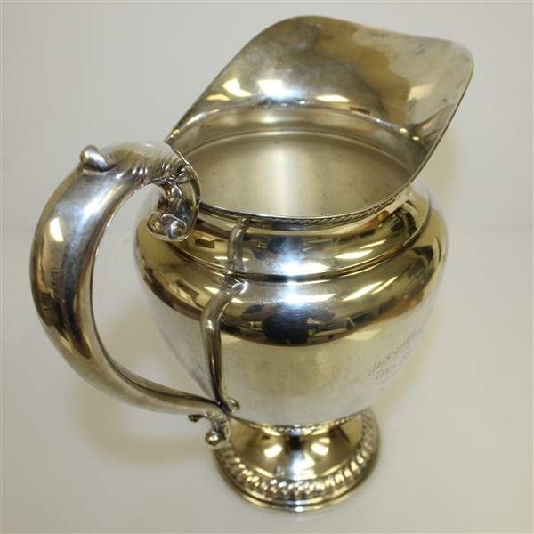 1953 Frank Stranahan 1st Amateur-Whiting Sterling Silver Pitcher - Jacksonville 9th Ann. Open Golf Invitational