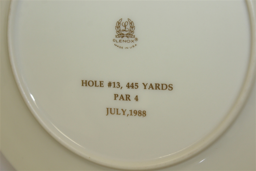 Pine Valley Golf Club 75 Years Lenox 1913-1988 Warner Shelly Bowl - 13th Hole