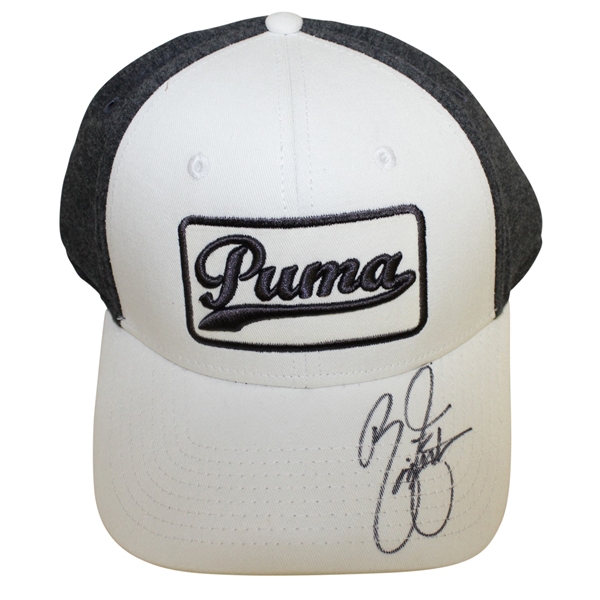 Rickie Fowler Signed Unused White/Black Puma Hat JSA ALOA