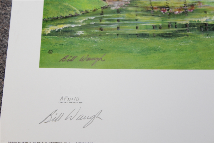 Bill Waugh Artists Proof #10 - Augusta 11th Green RTJ Collection Signed by Jones & Waugh JSA ALOA