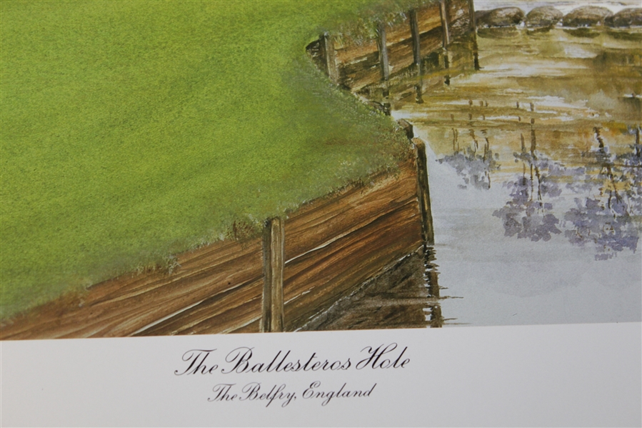 Bill Waugh Signed 'The Ballesteros Hole' The Belfry Print - Signed by Seve JSA ALOA