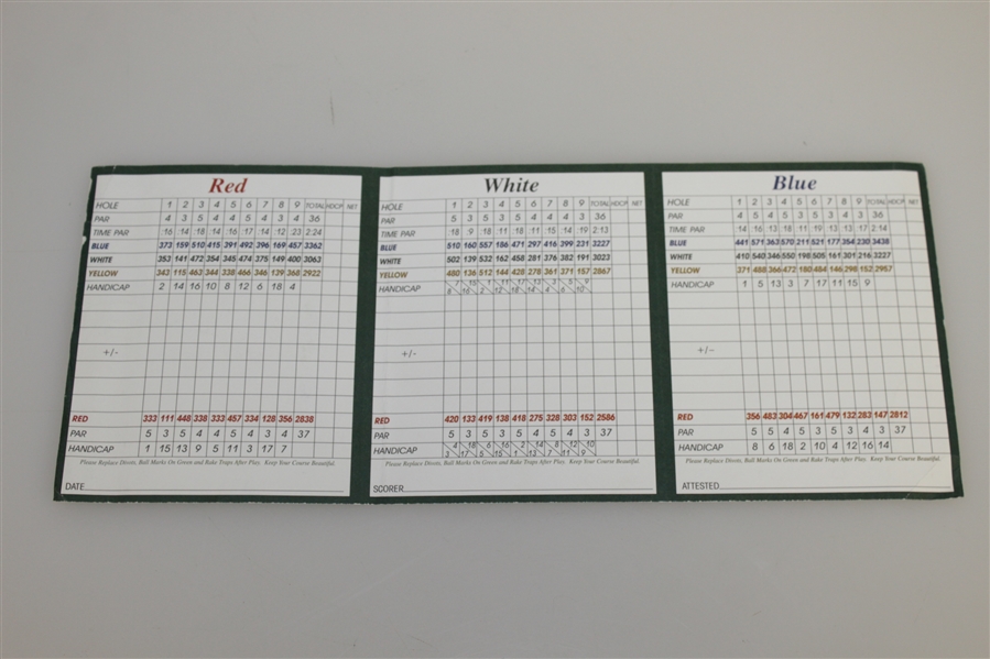 Arnold Palmer Signed The Shawnee Inn & Golf Resort Official Scorecard JSA ALOA