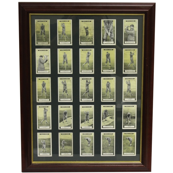 Set of 25 Vintage Arthur G. Havers Imperial Tobacco Co. Golf Cards - 1925 - Framed