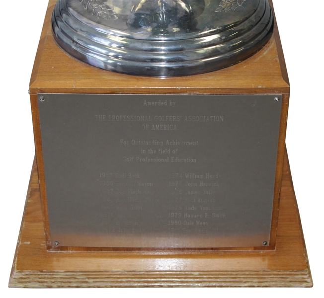 Original Horton Smith Trophy Awarded Annually to An Individual PGA Pro For Outstanding & Continuing Contributions To Education 44 Tall 