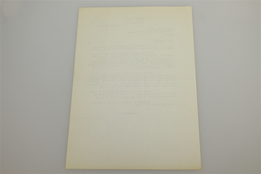 Harry Bloom Signed Letter to Charles Price - January 22, 1963 JSA ALOA