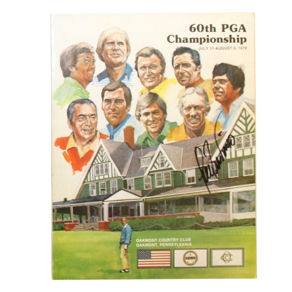 Lee Trevino Signed 1978 PGA Championship at Oakmont CC Official Program JSA ALOA